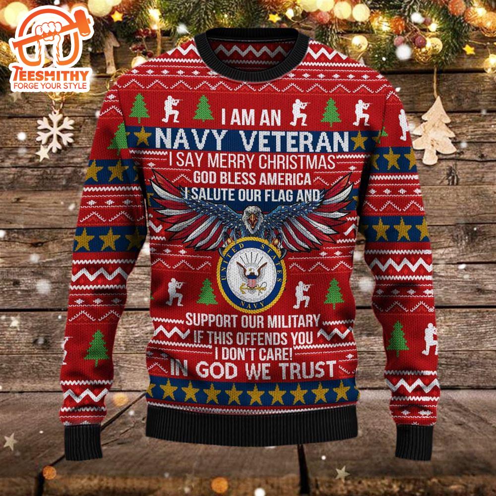 Armed Forces Usn Navy Military Vva Vietnam Veterans Day  Christmas Ugly Sweater – Veteran Sweater