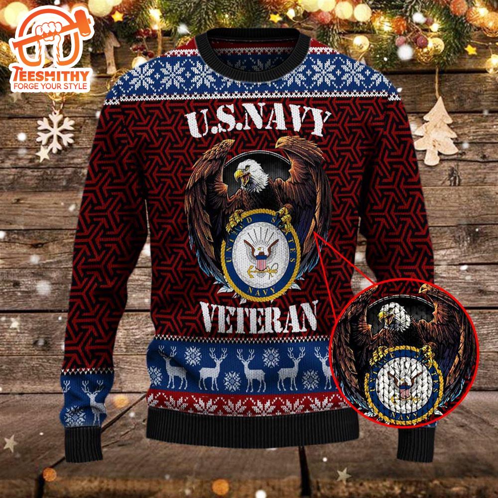 Armed Forces Usn Navy Military Vva Vietnam Veterans Day Gift For Christmas Ugly Sweater – Veteran Sweater