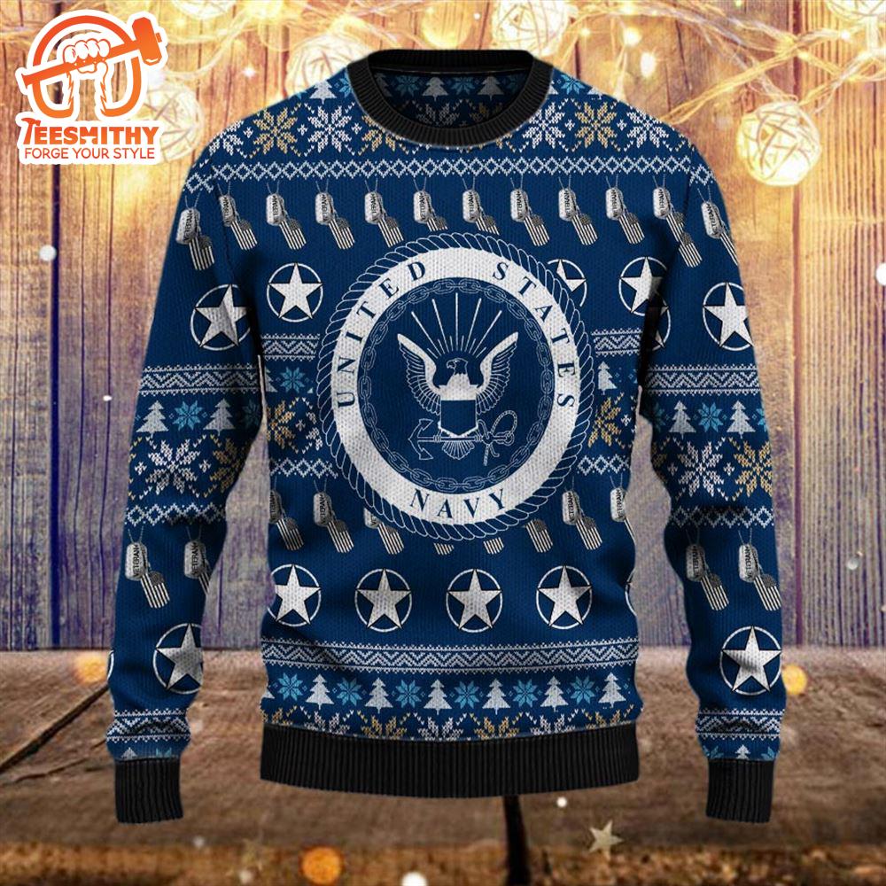 Armed Forces Usn Navy Military Vva Vietnam Veterans Day Gift For Father Ugly Sweater – Veteran Sweater