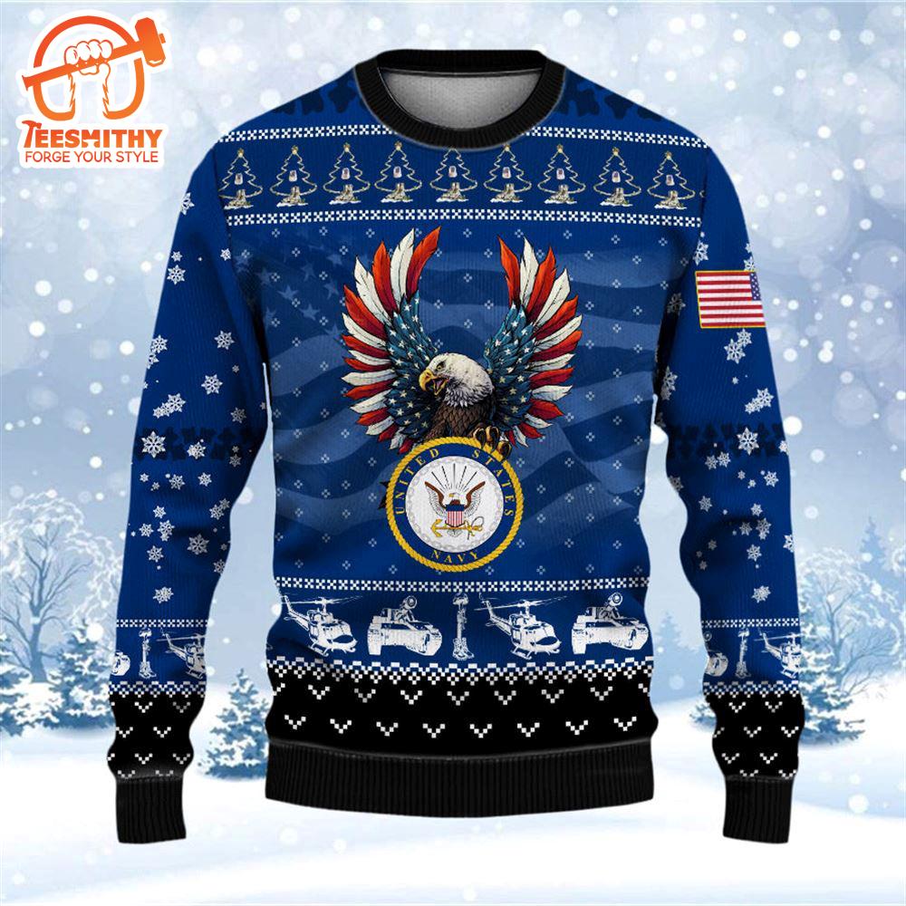 Armed Forces Usn Navy Veteran Military Soldier Ugly  – Veteran Sweater