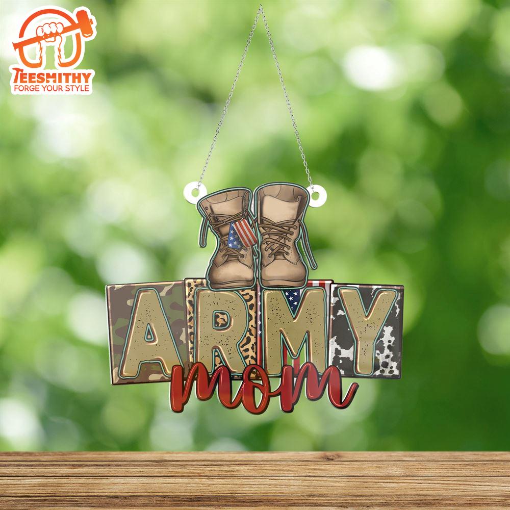 Christmas 2024  Army Mom Mother’s Day Window Hanging Acrylic Ornament