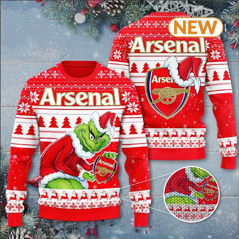 Arsenal Ugly Christmas Sweater Shirt, Sweatshirt