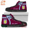 Aston Villa F.C Personalzied High Top Canvas Shoes