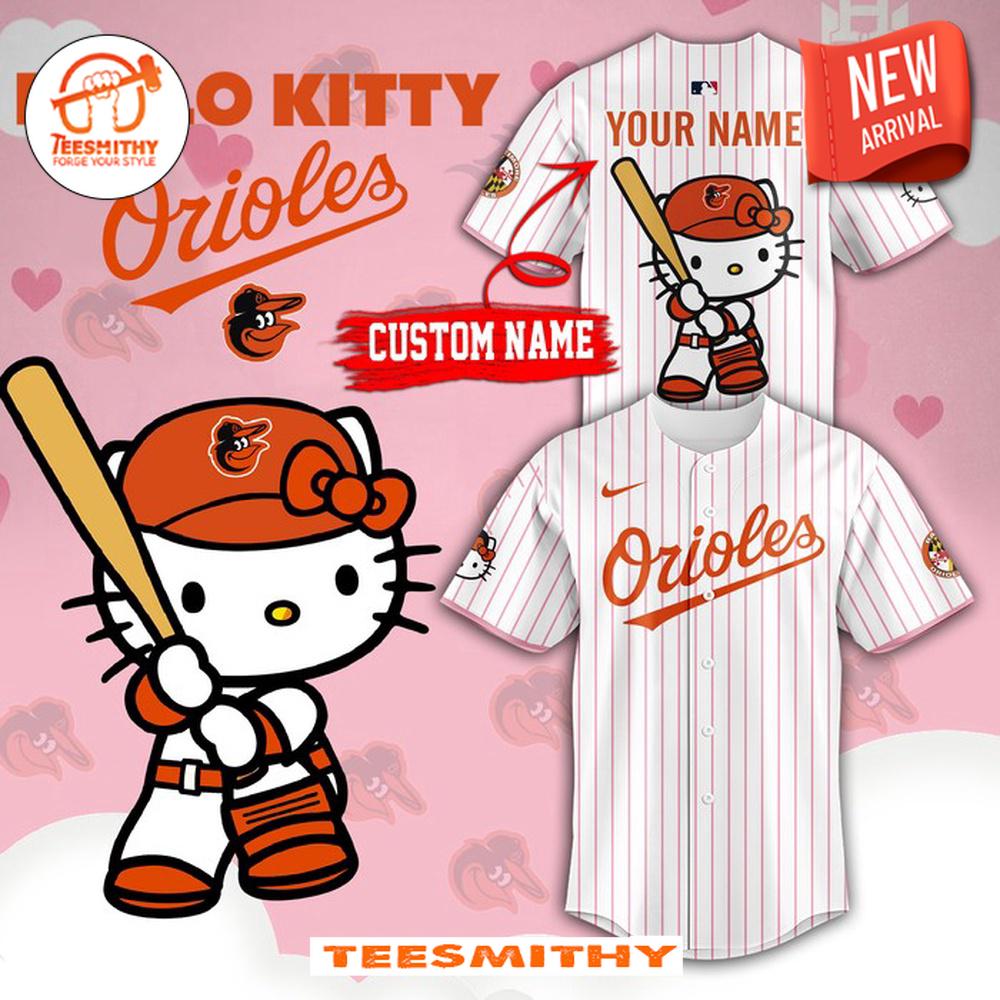 Baltimore Orioles x Hello Kitty 2024 Baseball Jersey