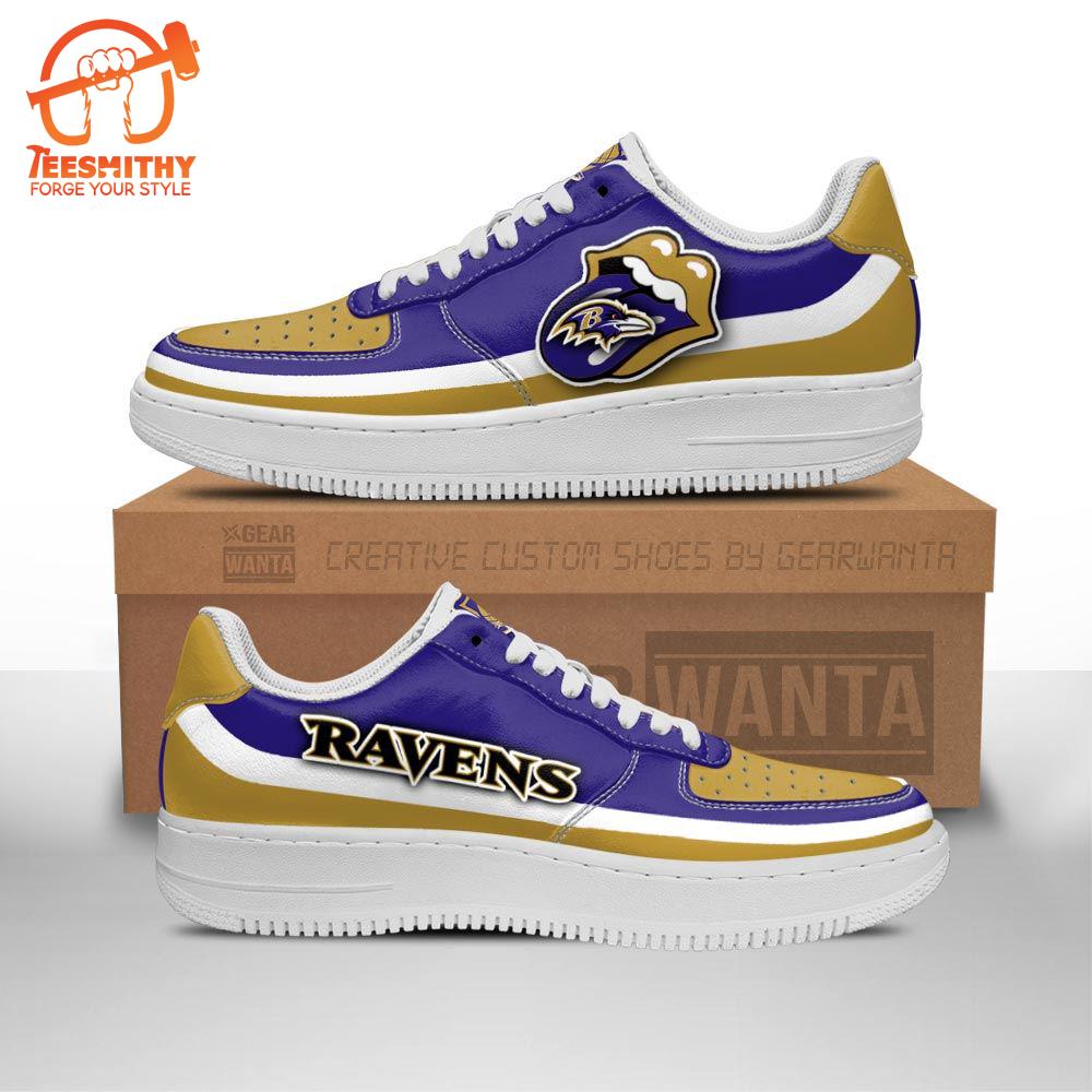 Baltimore Ravens Air Sneakers Custom Force Shoes Sexy Lips For Fans  Gift For Christmas