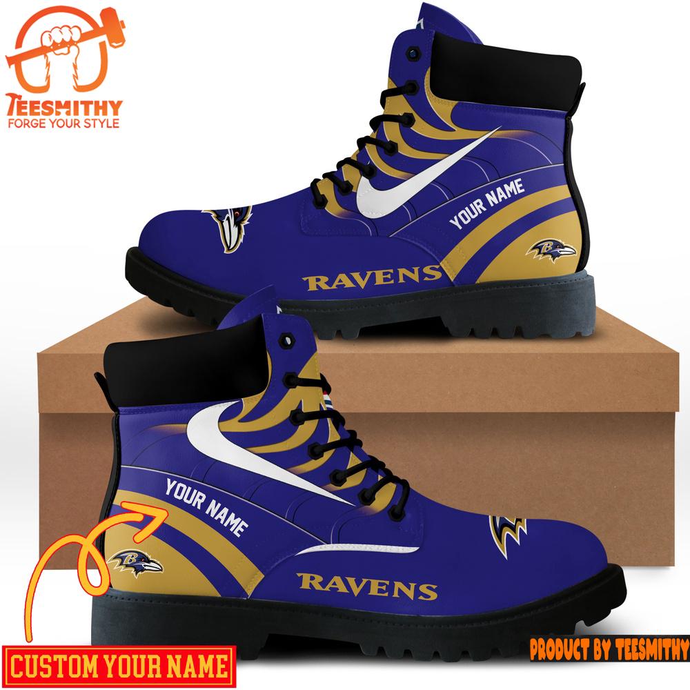 Baltimore Ravens Custom Boots Shoes Idea Gift For Fan