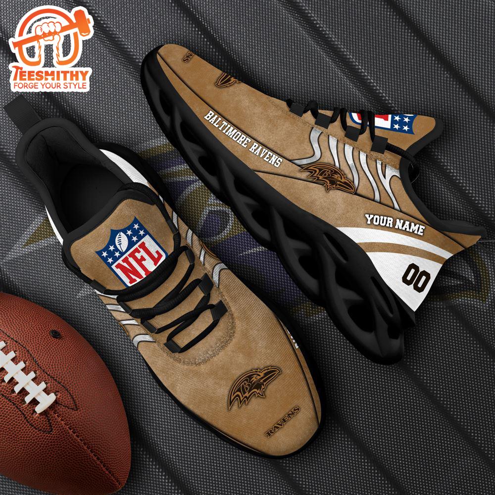 Baltimore Ravens NFL Clunky Shoes For Fans Custom Name And Number  Gift Christmas