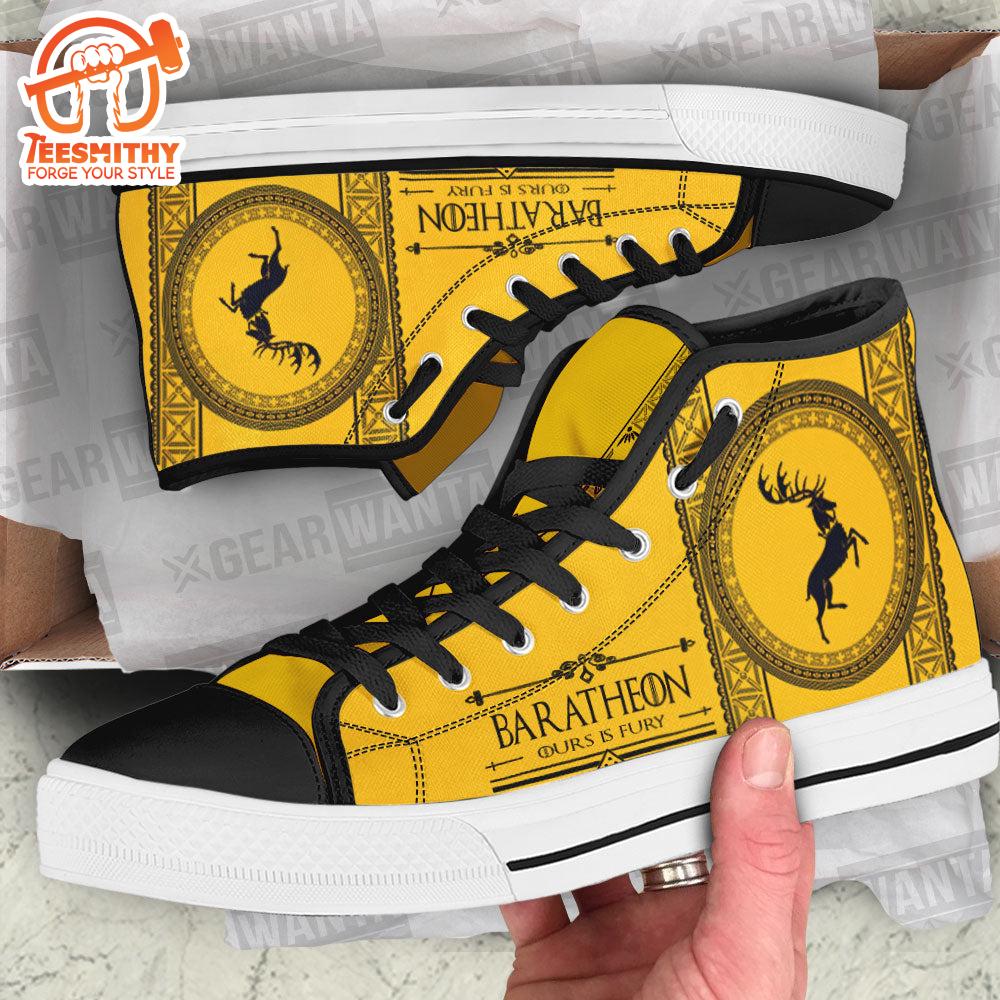 Baratheon Game Of Thrones High Top Shoes Custom For Fans