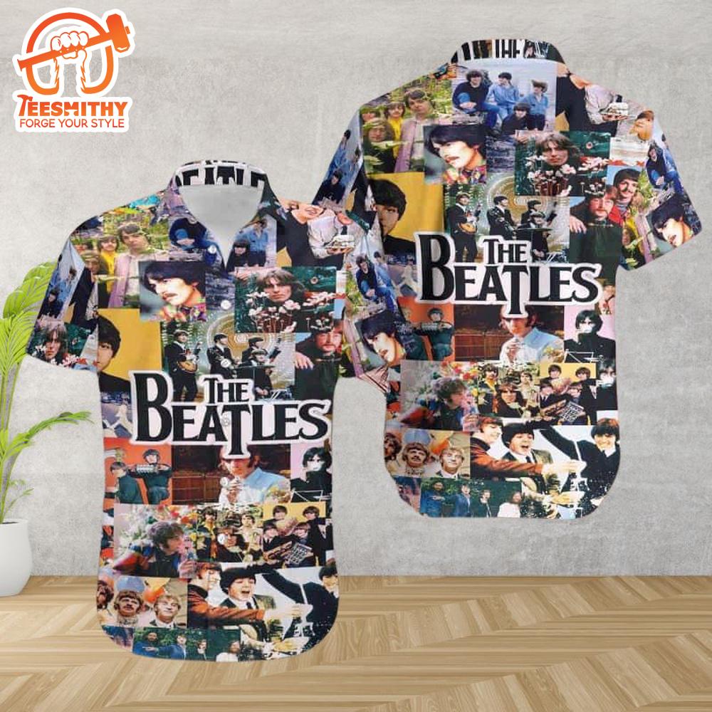 Beatles Memories Collage Hard Rock Hawaiian Shirt