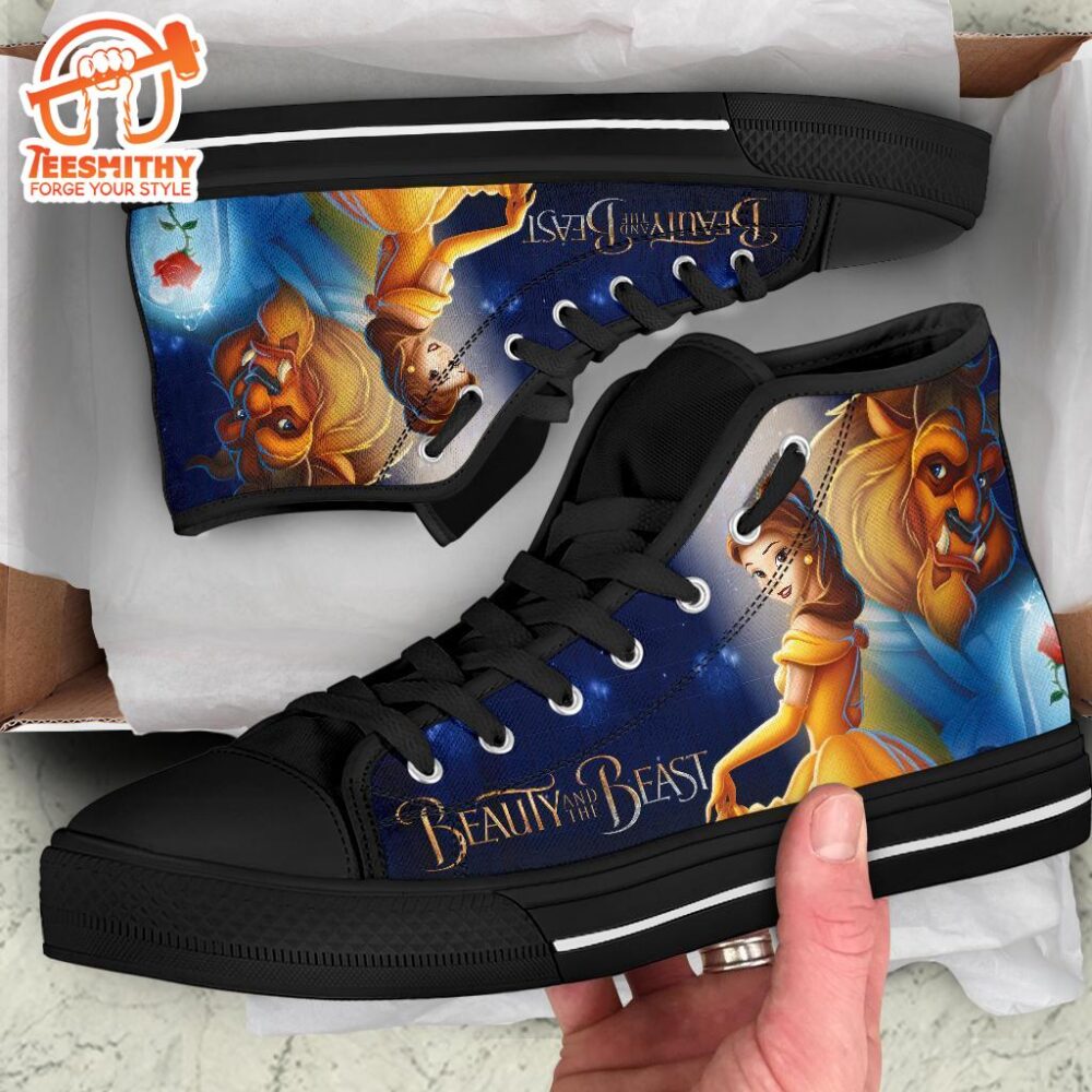 Beauty And The Beast High Top Shoes Gift Idea