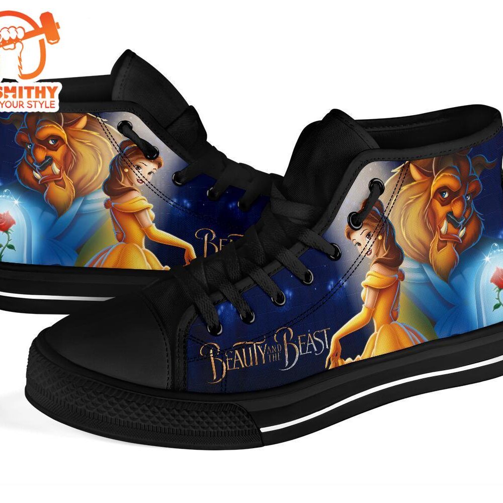 Beauty And The Beast High Top Shoes Gift Idea