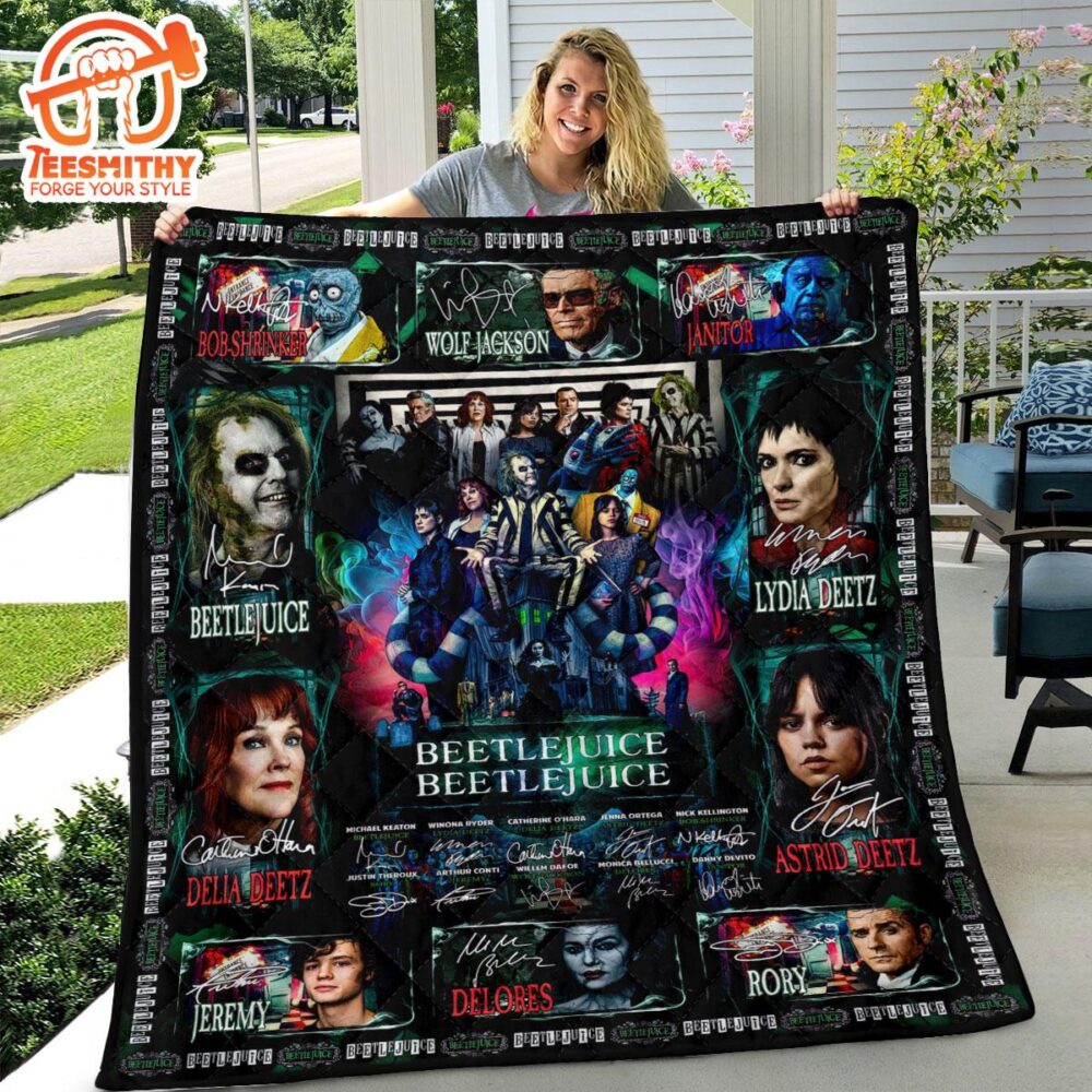 Beetlejuice Quilt Blanket Christmas For Fan