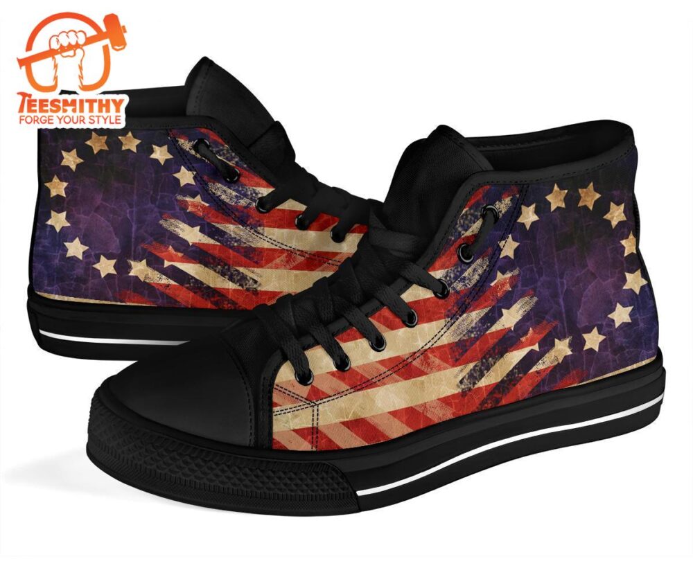 Betsy Ross Flag High Top Shoes Gift Idea