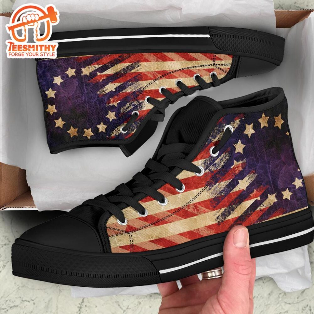 Betsy Ross Flag High Top Shoes Gift Idea