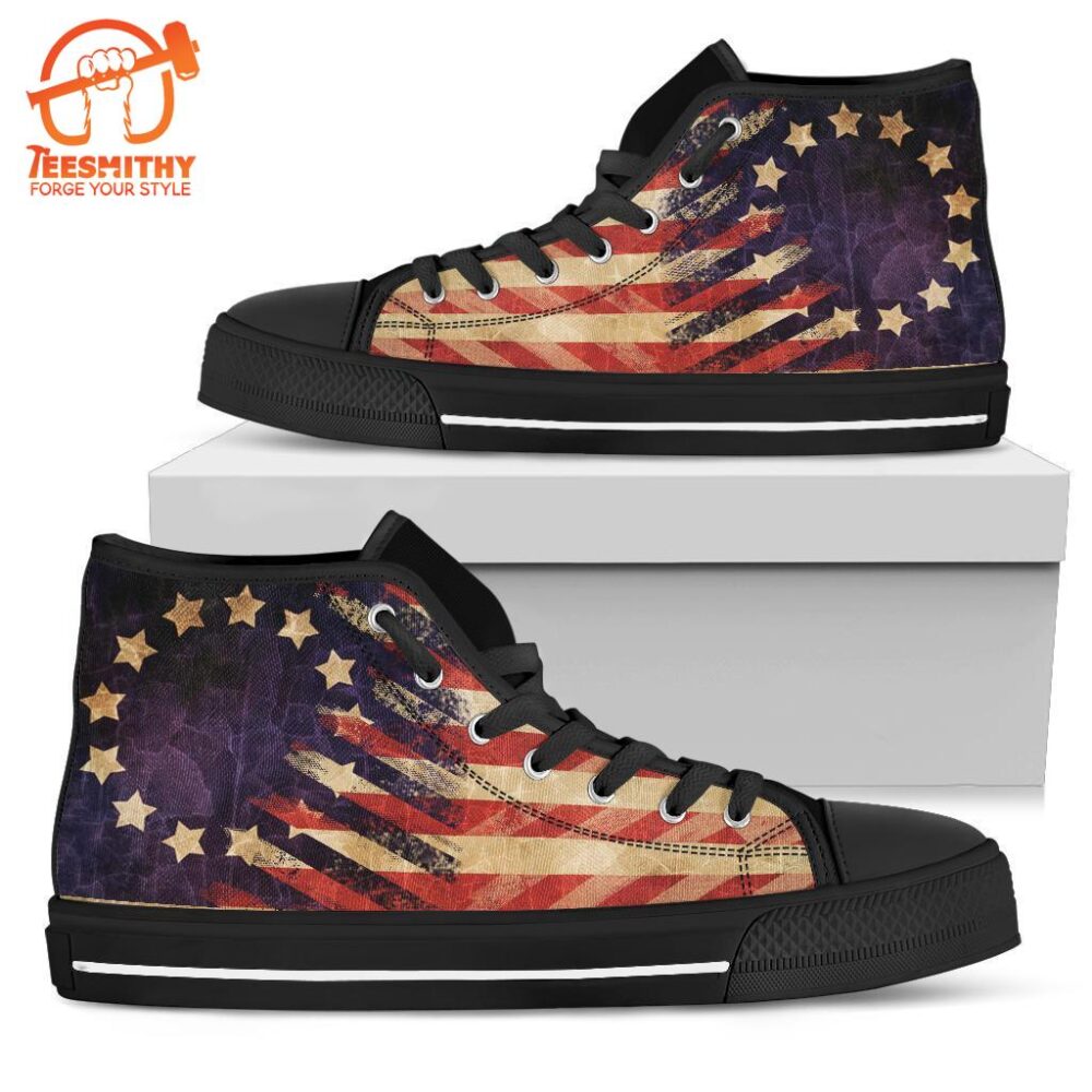 Betsy Ross Flag High Top Shoes Gift Idea