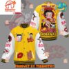 Betty Boop Beware Of Apes Yellow Baseball Jacket