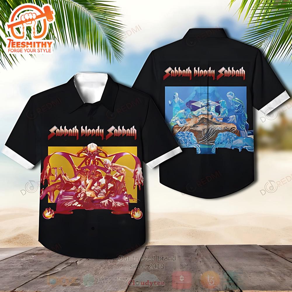 Black Sabbath 1973 Album Short Sleeve Aloha Shirt