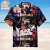 Black Sabbath Albums Ranked Collage Short Sleeve Aloha Shirt