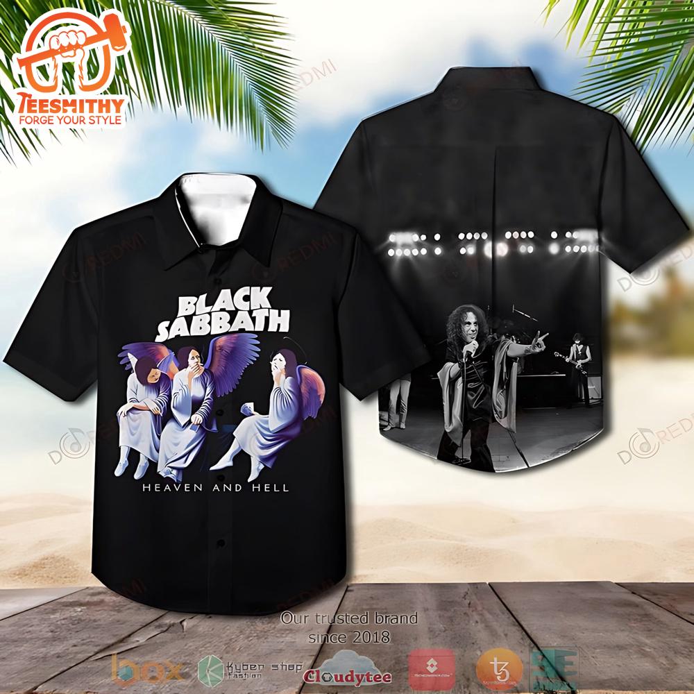 Black Sabbath Band Heaven And Hell Short Sleeve Aloha Shirt