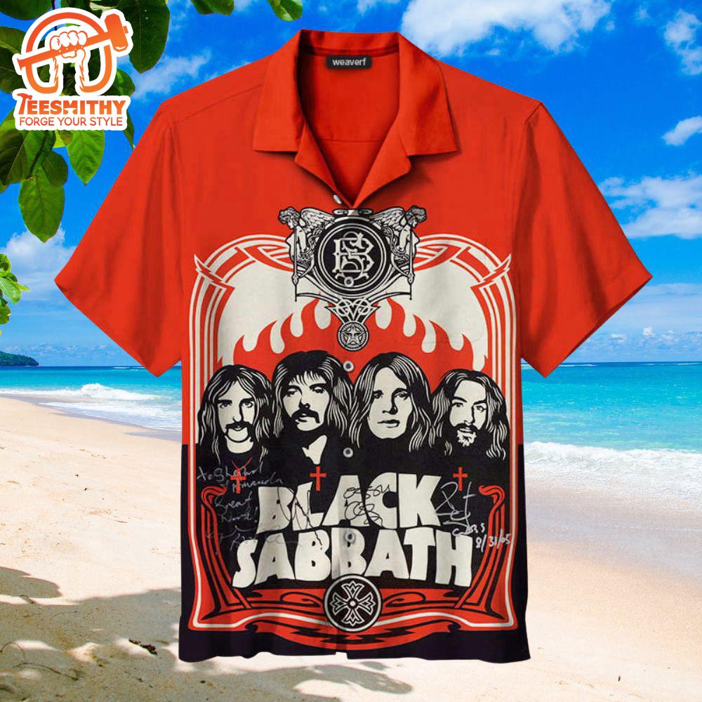 Black Sabbath Band Member Short Sleeve Aloha Shirt