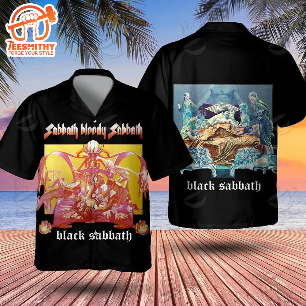 Black Sabbath Bloody Sabbath Iconic Short Sleeve Aloha Shirt