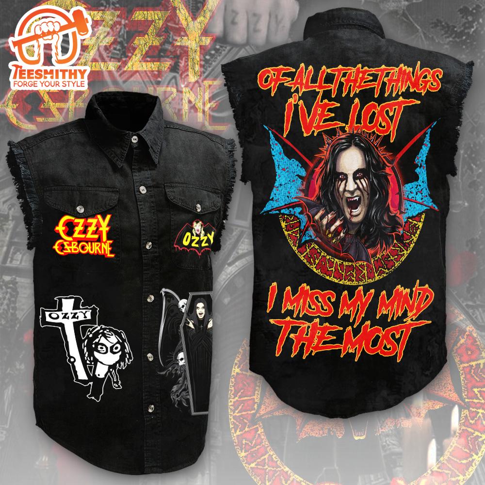 Black Sabbath Ozzy Osbourne 3D Sleeveless Denim Shirt For Men And Women