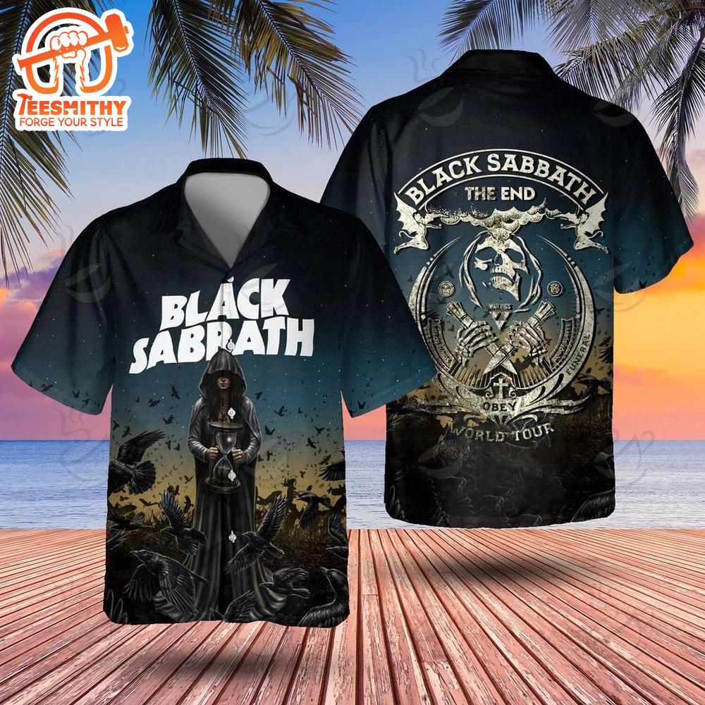 Black Sabbath The End World Tour Short Sleeve Aloha Shirt