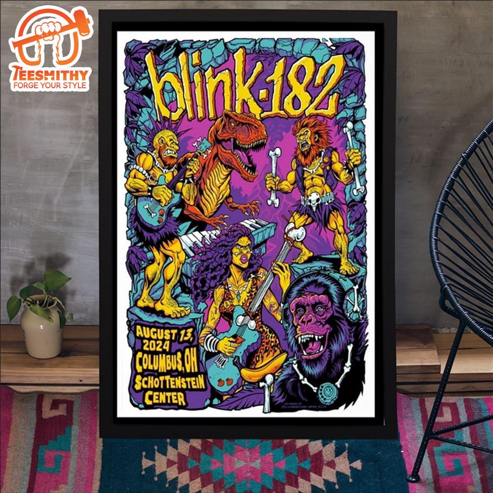 Blink-182 Columbus OH 8 13 24 Event Poster Limited Canvas