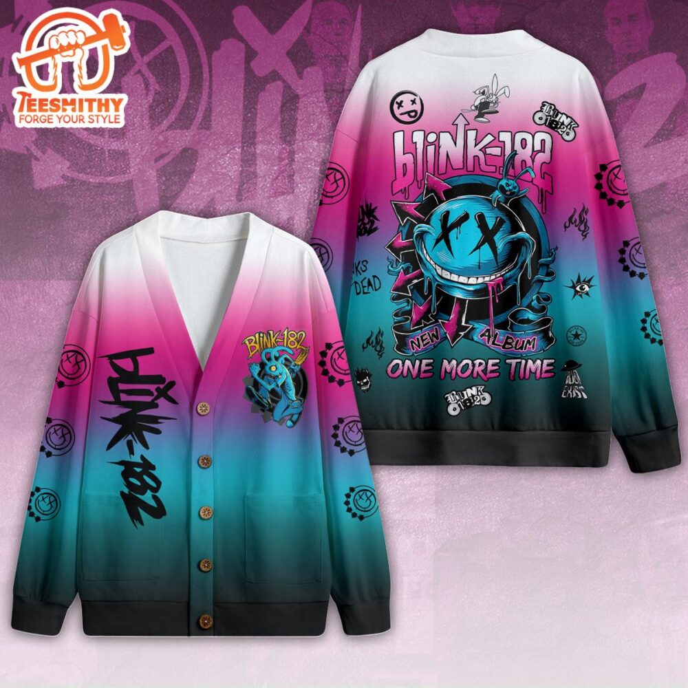 Blink-182 New Album, Blink-182 One More Time ,Blink-182 Unisex Knitted Fleece Cardigan