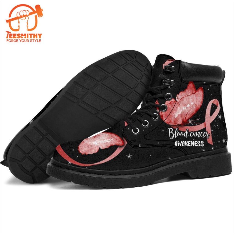 Blood Cancer Awareness Boots Ribbon Butterfly Shoes Gift