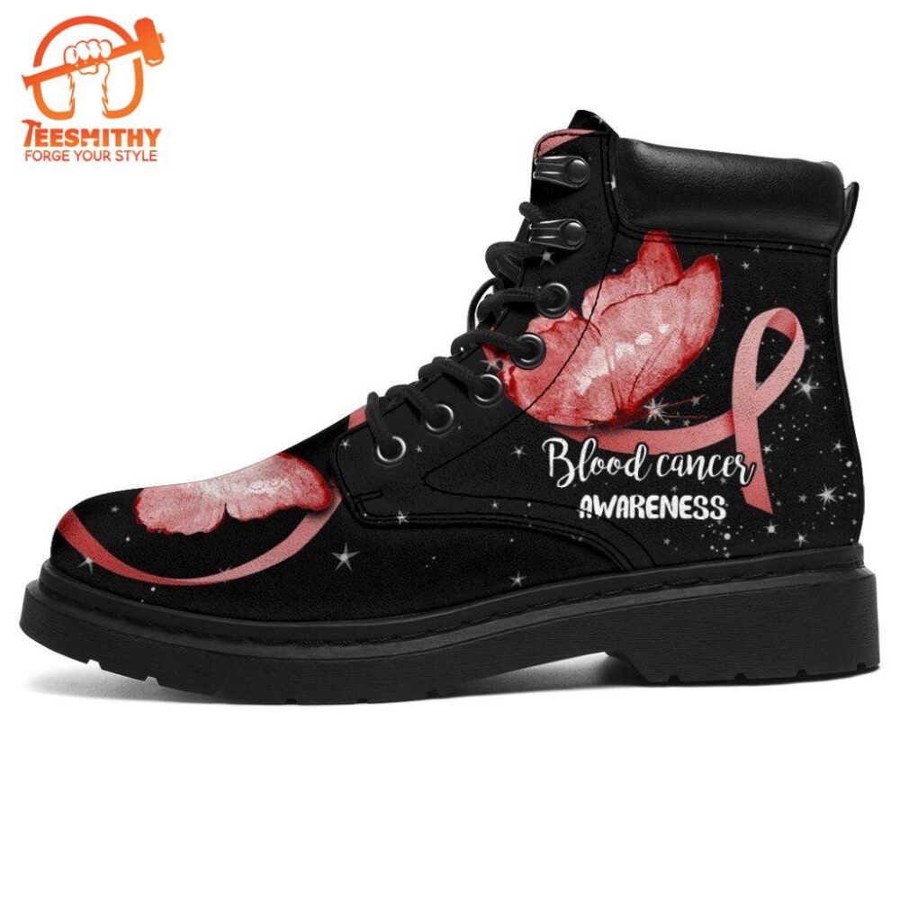 Blood Cancer Awareness Boots Ribbon Butterfly Shoes Gift