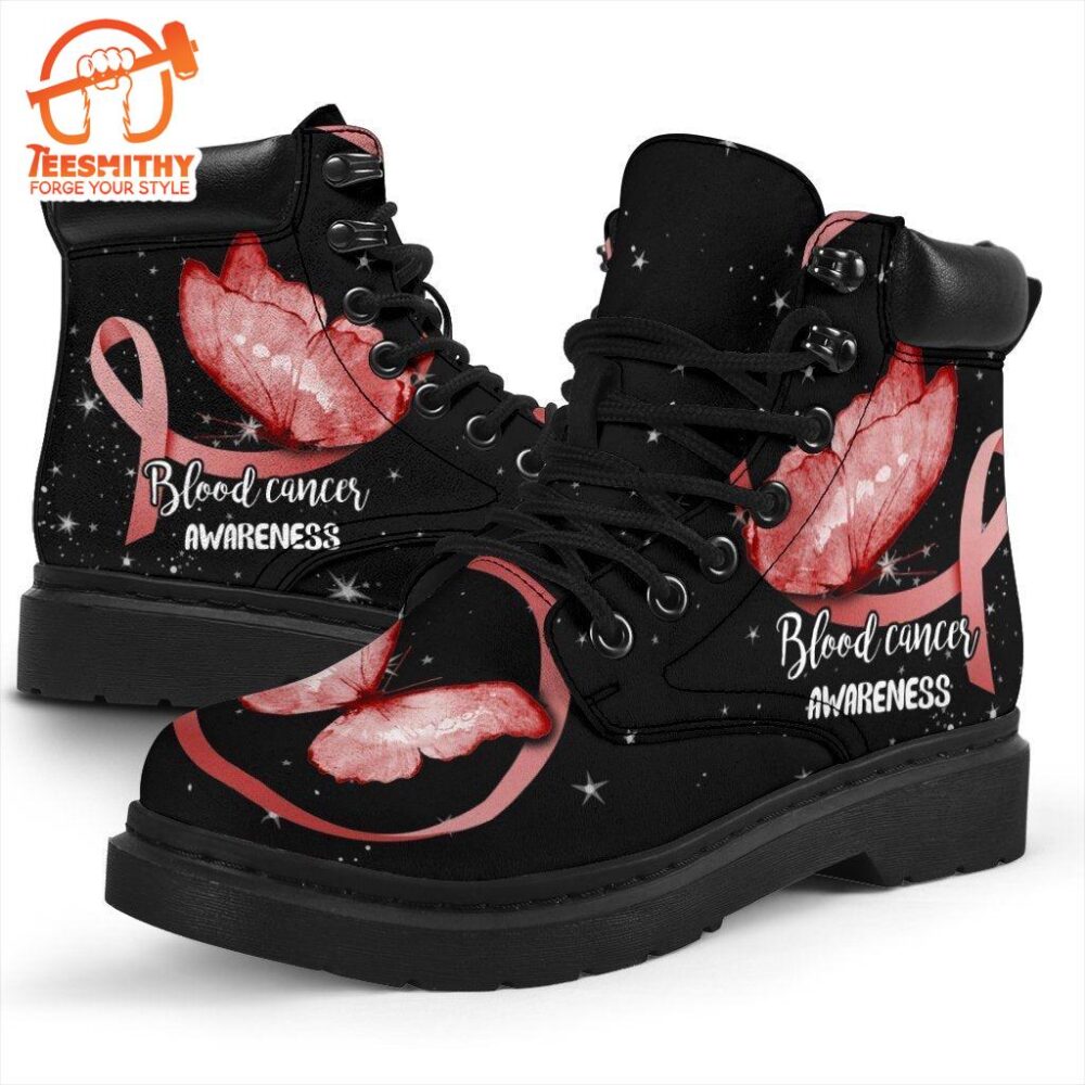 Blood Cancer Awareness Boots Ribbon Butterfly Shoes Gift