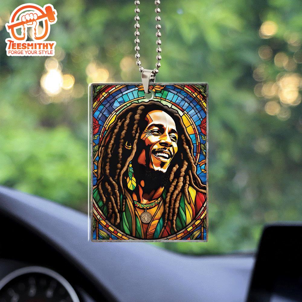 Bob Marley Custom Shape 2-sided Acrylic Car Ornament