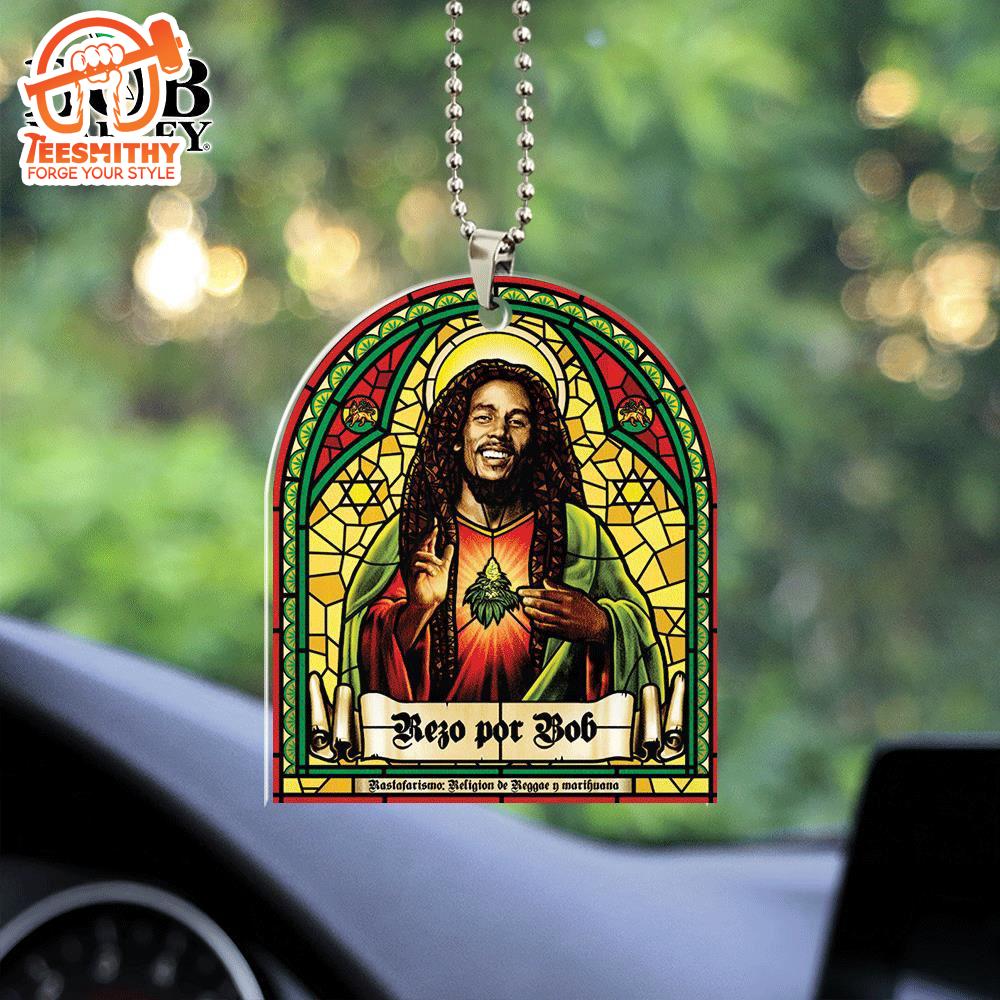 Bob Marley Custom Shape 2-sided Acrylic Car Ornament Gift For Xmas