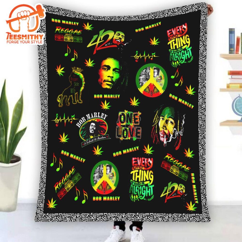 Bob Marley Flannel Blanket Christmas For Fan