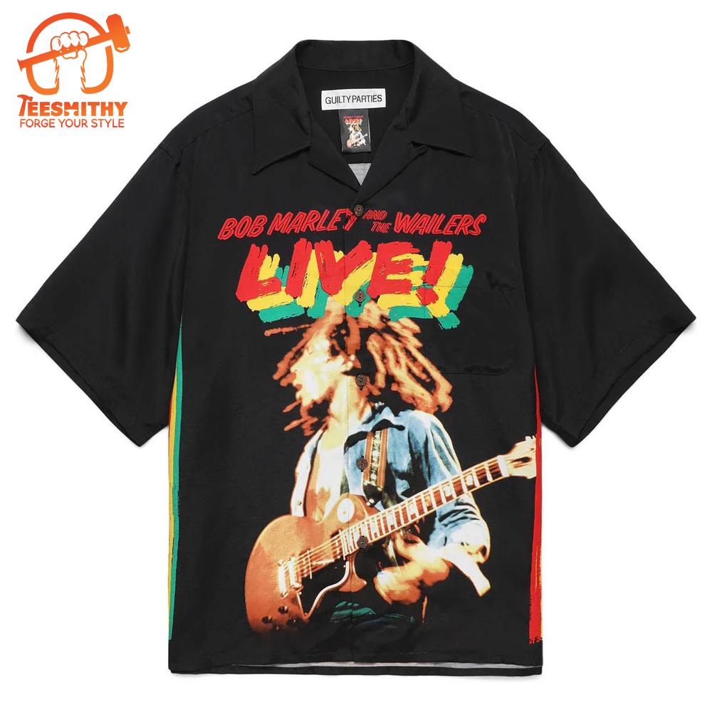 Bob Marley Live Vibrations Hawaiian Aloha Shirts