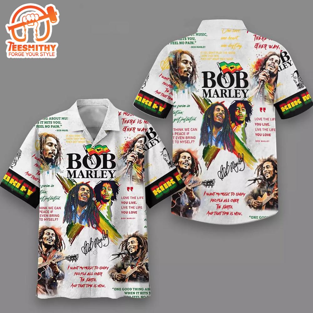 Bob Marley My Music Version Hawaiian Aloha Shirts