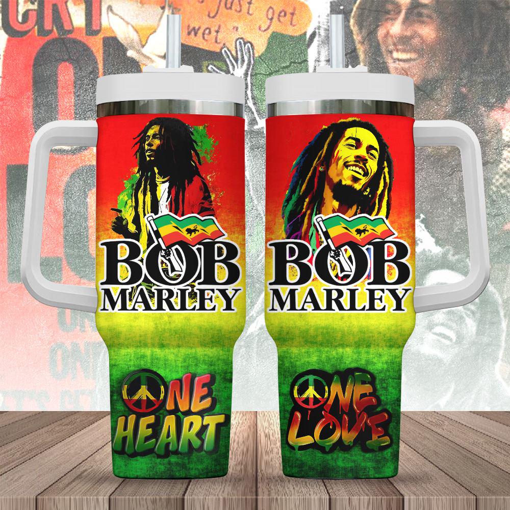 Bob Marley One Heart One Love 40oz Stanley Tumbler