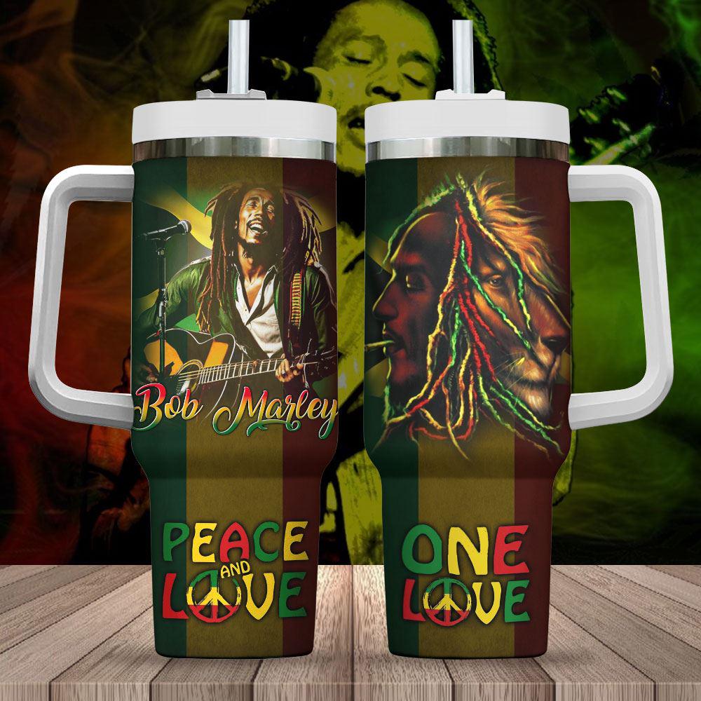 Bob Marley One Love Peace And Love 40oz Stanley Tumbler