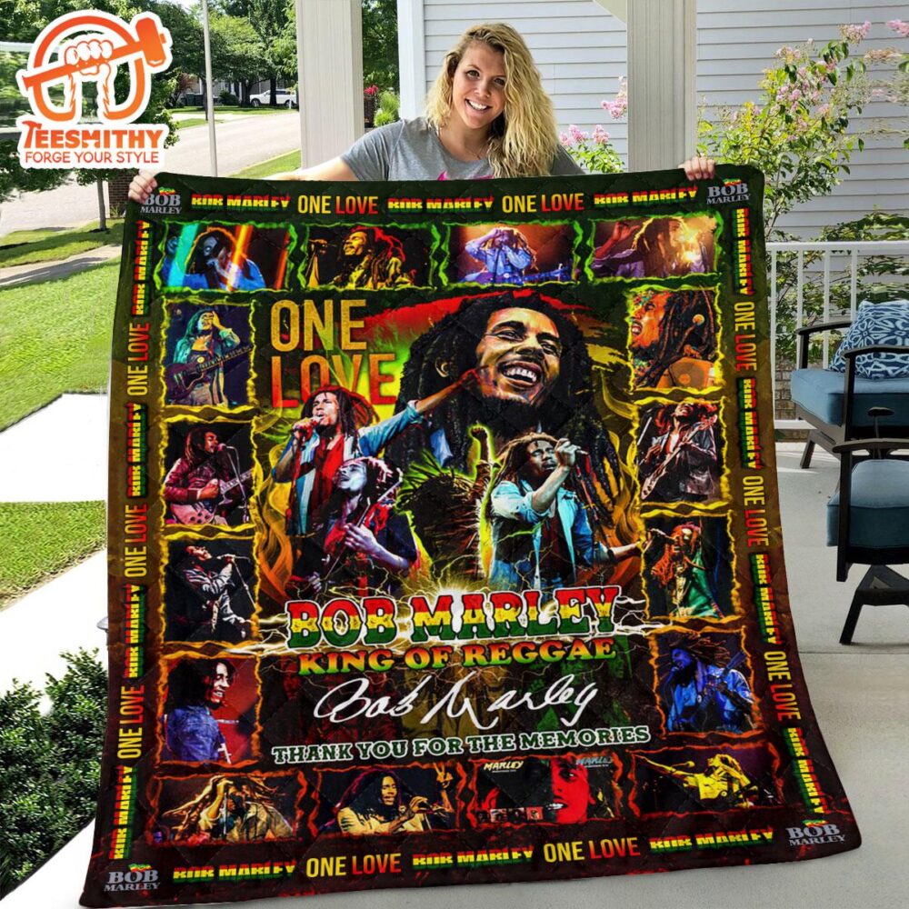 Bob Marley Quilt Blanket Christmas For Fan