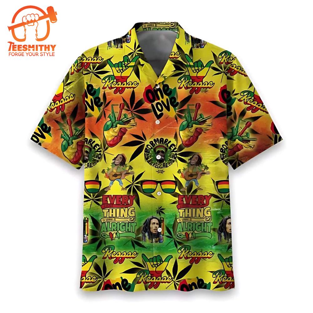 Bob Marley The King Of Reggae Hawaiian Aloha Shirts