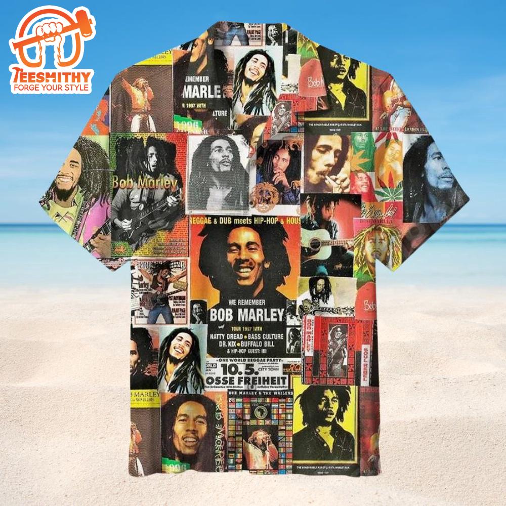 Bob Marley Tribute Collage Hawaiian Aloha Shirts