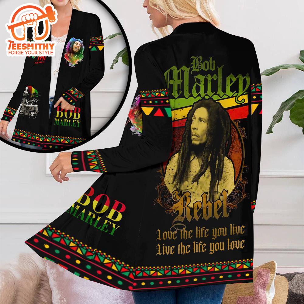 Bob Marley Women’s Patch Pocket Cardigan Gift Christmas