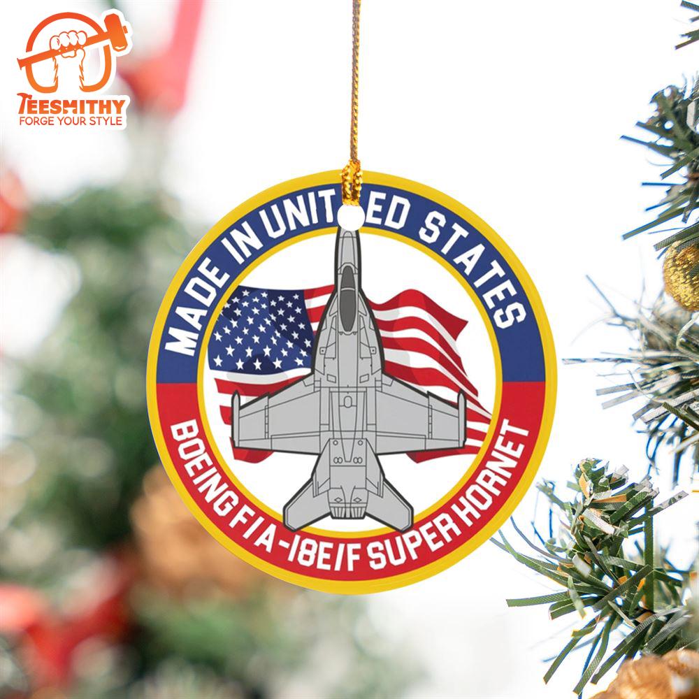 Christmas 2024  Boeing FA-18 Super Hornet Ceramic Ornament