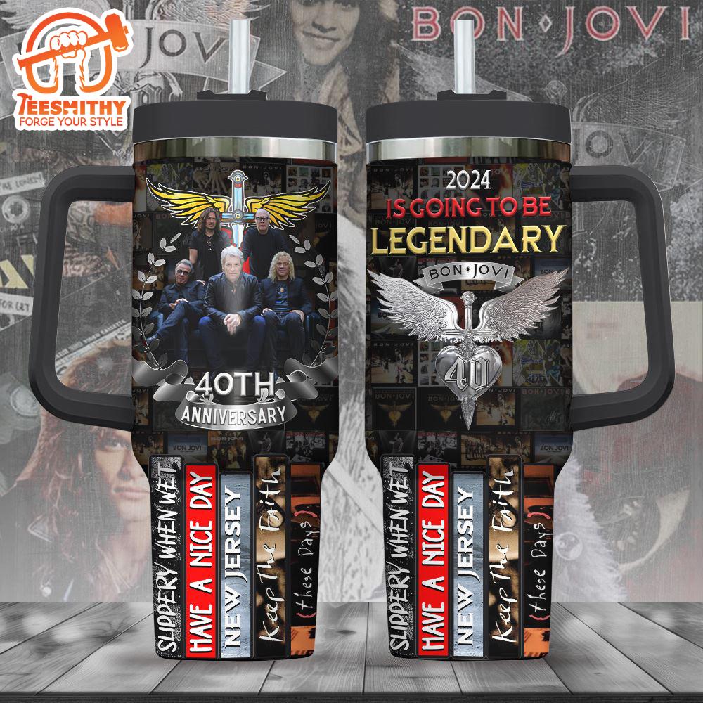 Bon Jovi 40oz Stanley Tumbler Christmas Tumbler 40OZ