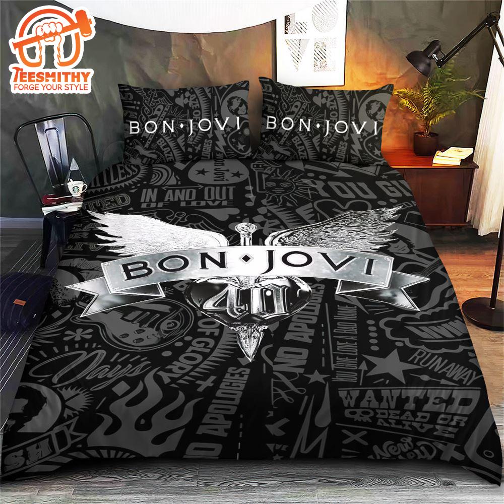 Bon Jovi Bedding Set Merry Christmas Gift Fans