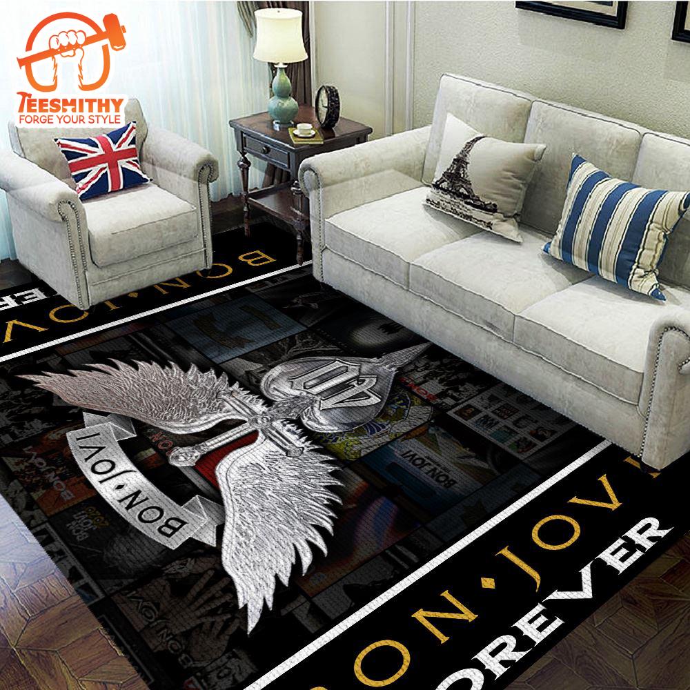 Bon Jovi Rectangular Rug Christmas For Fans