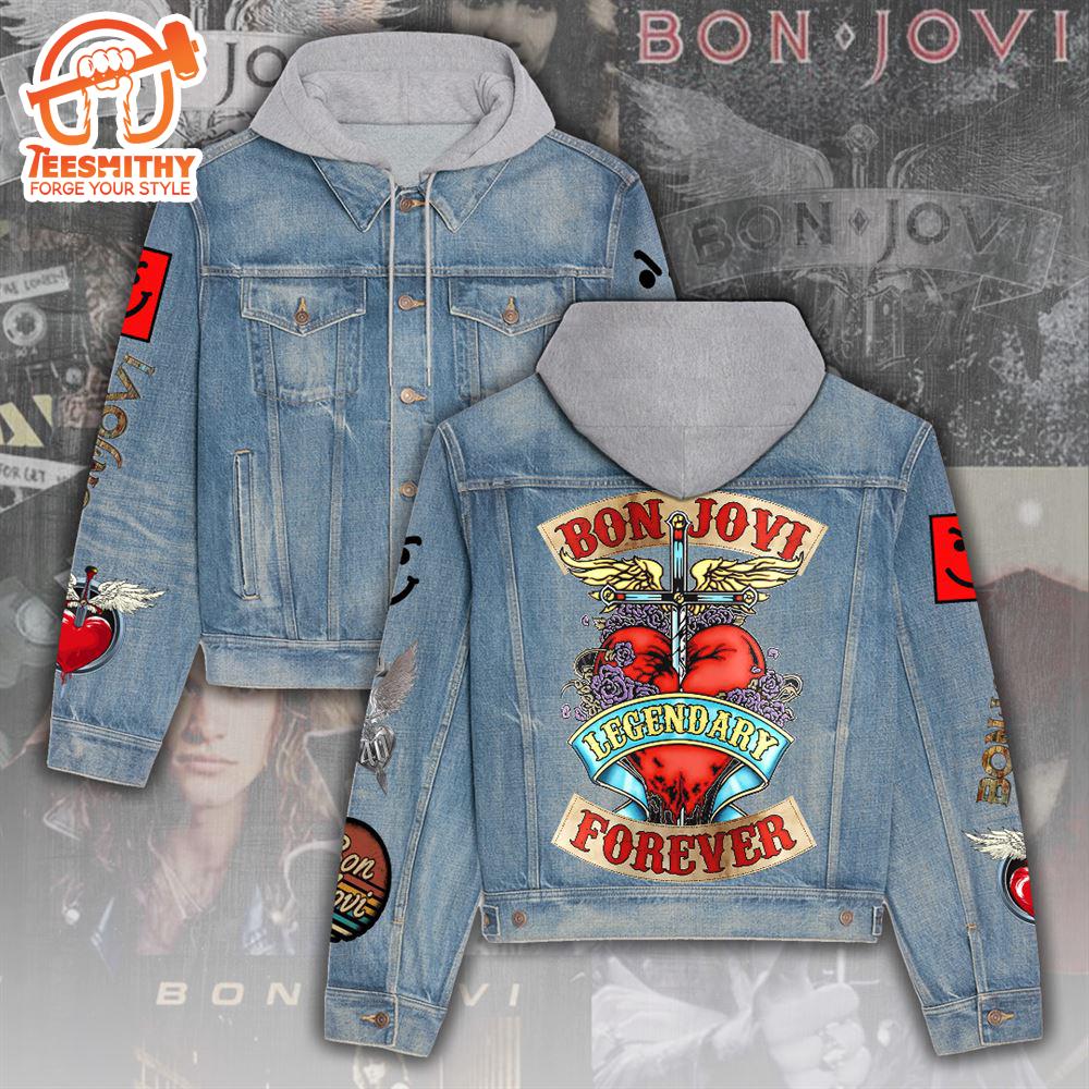 Bon Jovi Women’s Denim Hood Jacket