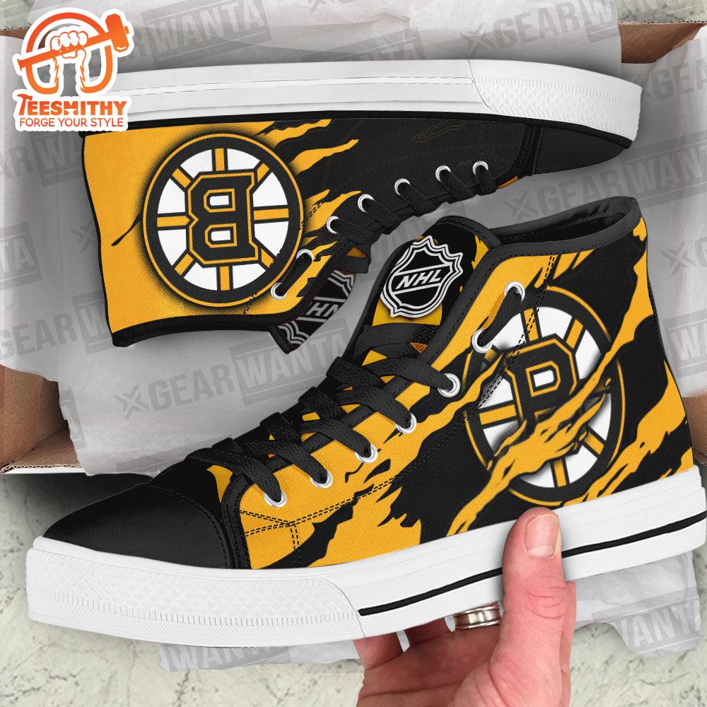 Boston Bruins High Top Shoes Custom For Fans