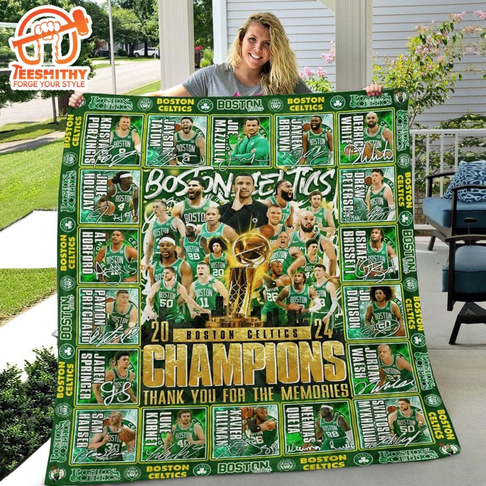 Boston Celtics Quilt Blanket Christmas For Fan